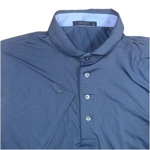 Greyson Perofmance Men's Large Golf Polo‎ Dark Blue Gray Stretchy